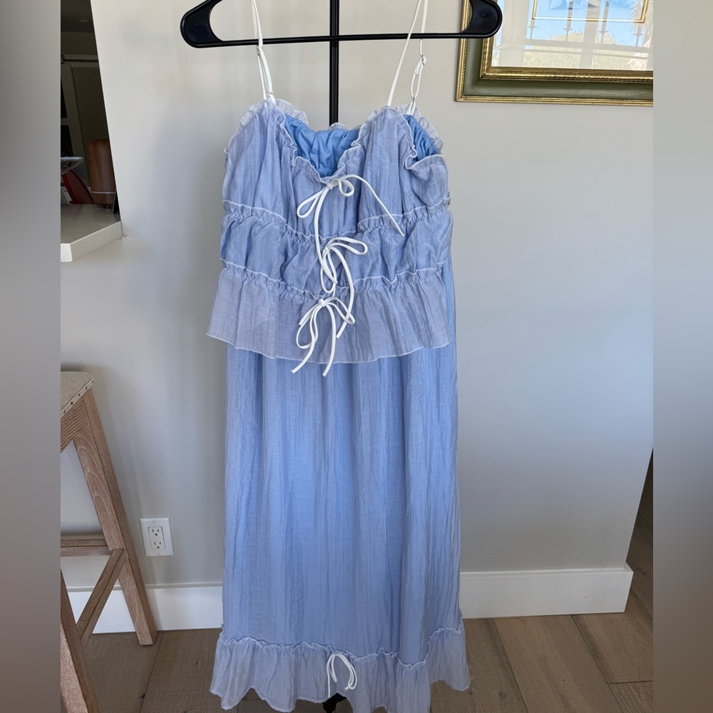 Blue Maxi Skirt and Matching Top